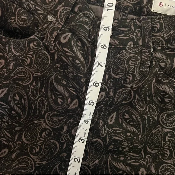 ANTHROPOLOGIE AG Adriano Goldschmied Velvet Paisley High Rise Stevie Ankle Pants - Picture 12 of 14